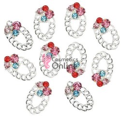 Decoratiuni 3D Metalice 150 DD Argintii cu stras 